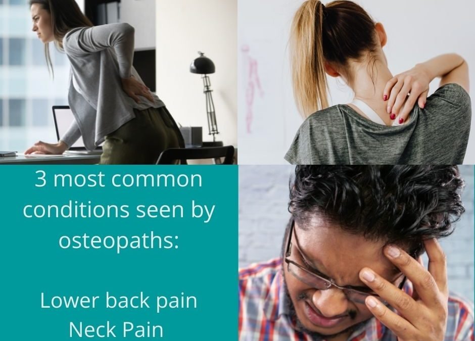 common conditions seen by osteopaths